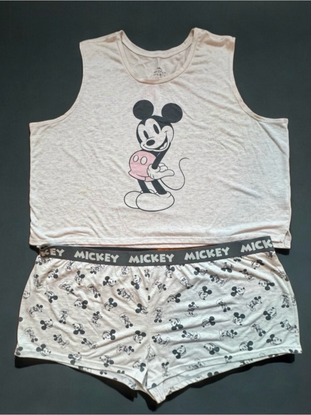 Disney Mickey Mouse Women's Plus Size XXL (18W-20W) Tank Top & Shorts Pajamas